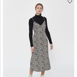 Leopard print midi dress